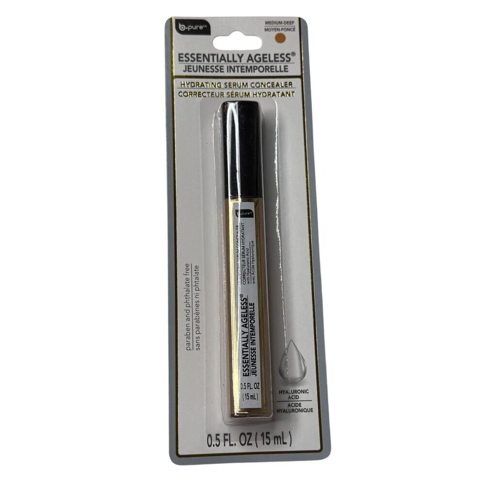 b.pure Essentially Ageless Hydrating Serum Concealer Medium-Deep 0.5 fl oz NEW